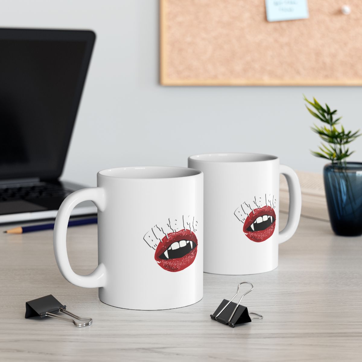 Bite Me Vampire Lips Graphic Mug Product