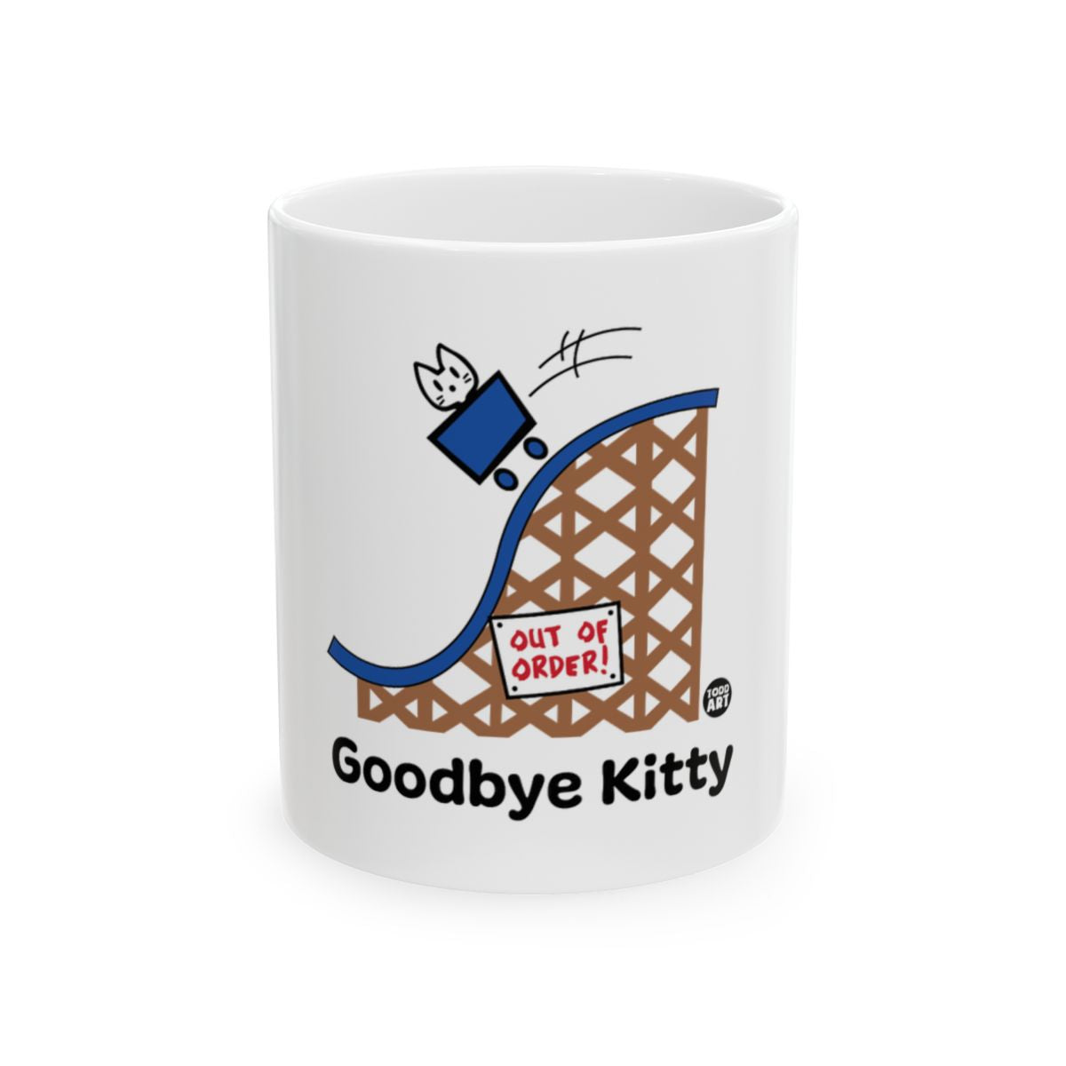 Out of Order Roller Coaster Goodbye Kitty mug
