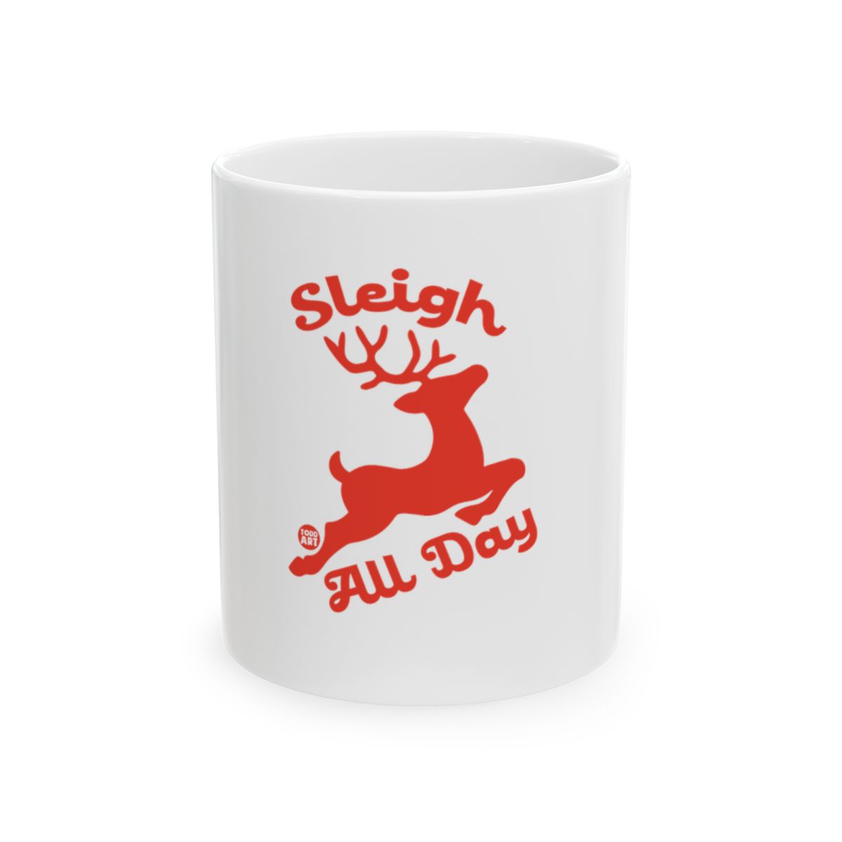 Sleigh All Day Festive Reindeer Printed Mug