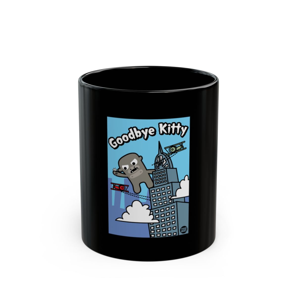 Goodbye Kitty Design Black Mug Product