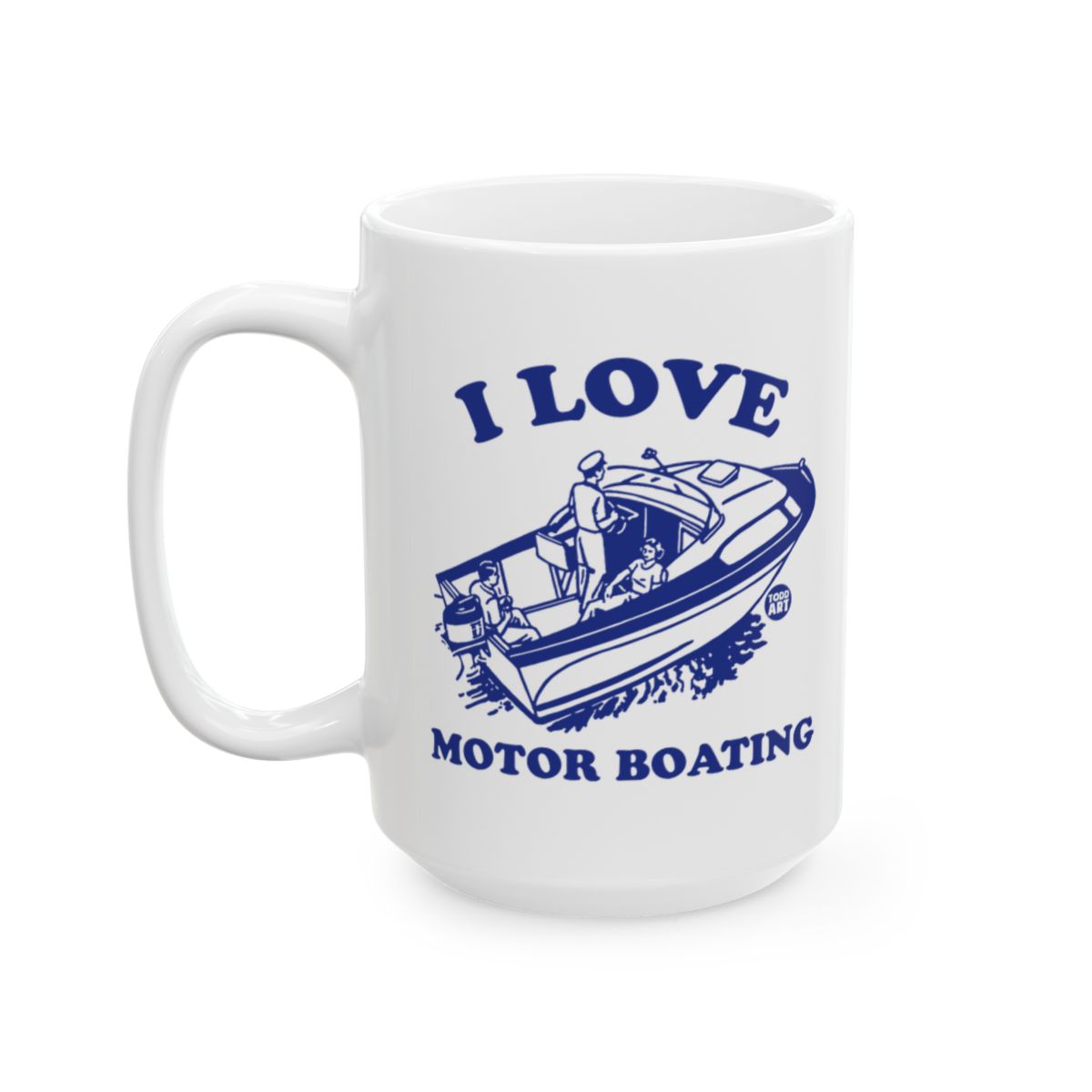 I Love Motor Boating Graphic Mug