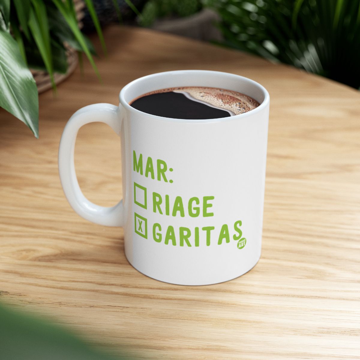 Funny Checklist Mug for Coffee and Mar-Garitas Lovers