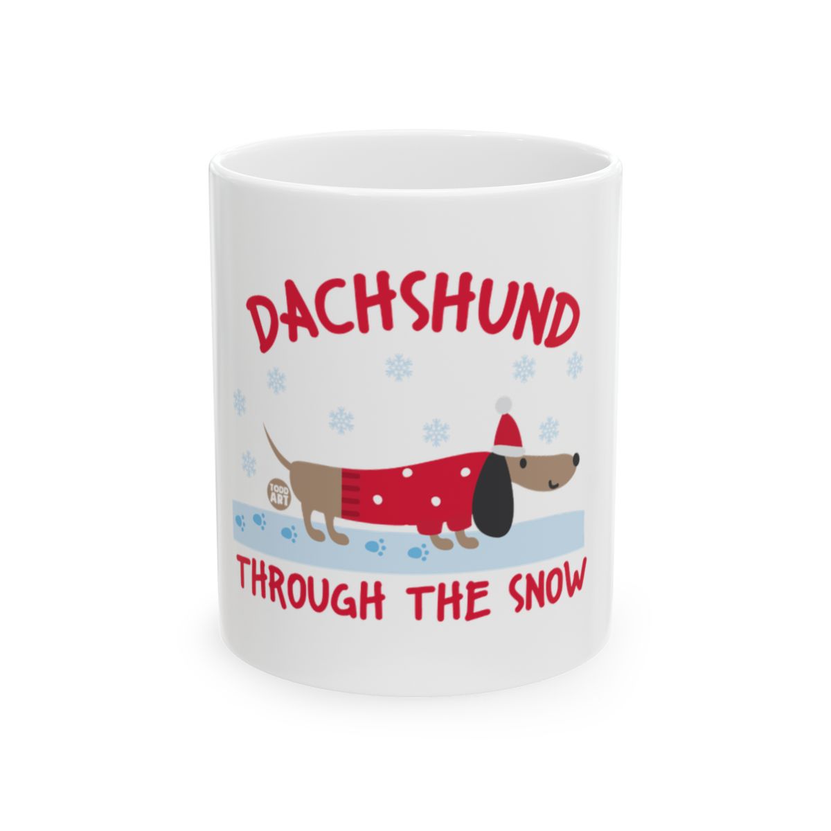 Dachshund Through The Snow Festive Coffee Mug