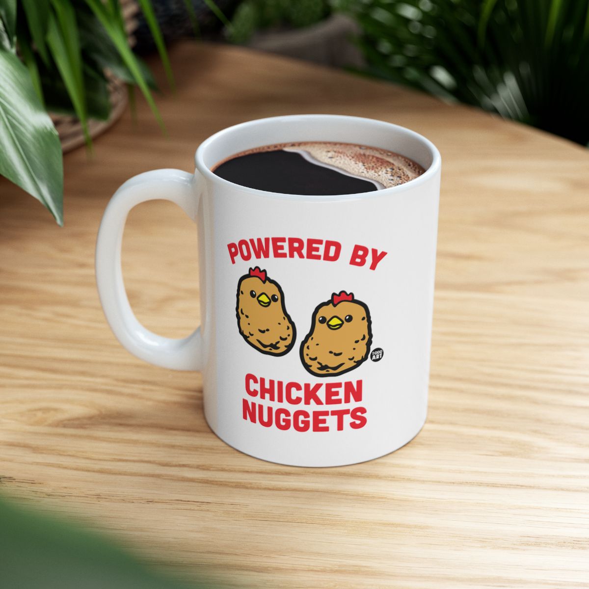 Powered By Chicken Nuggets Funny Gift Mug