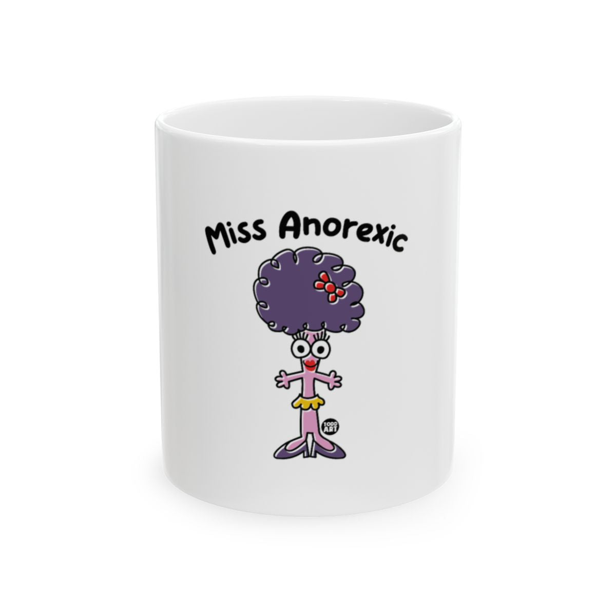 Miss Anorexic Funny Character Illustration Mug