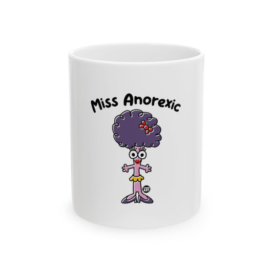 Miss Anorexic Funny Character Illustration Mug