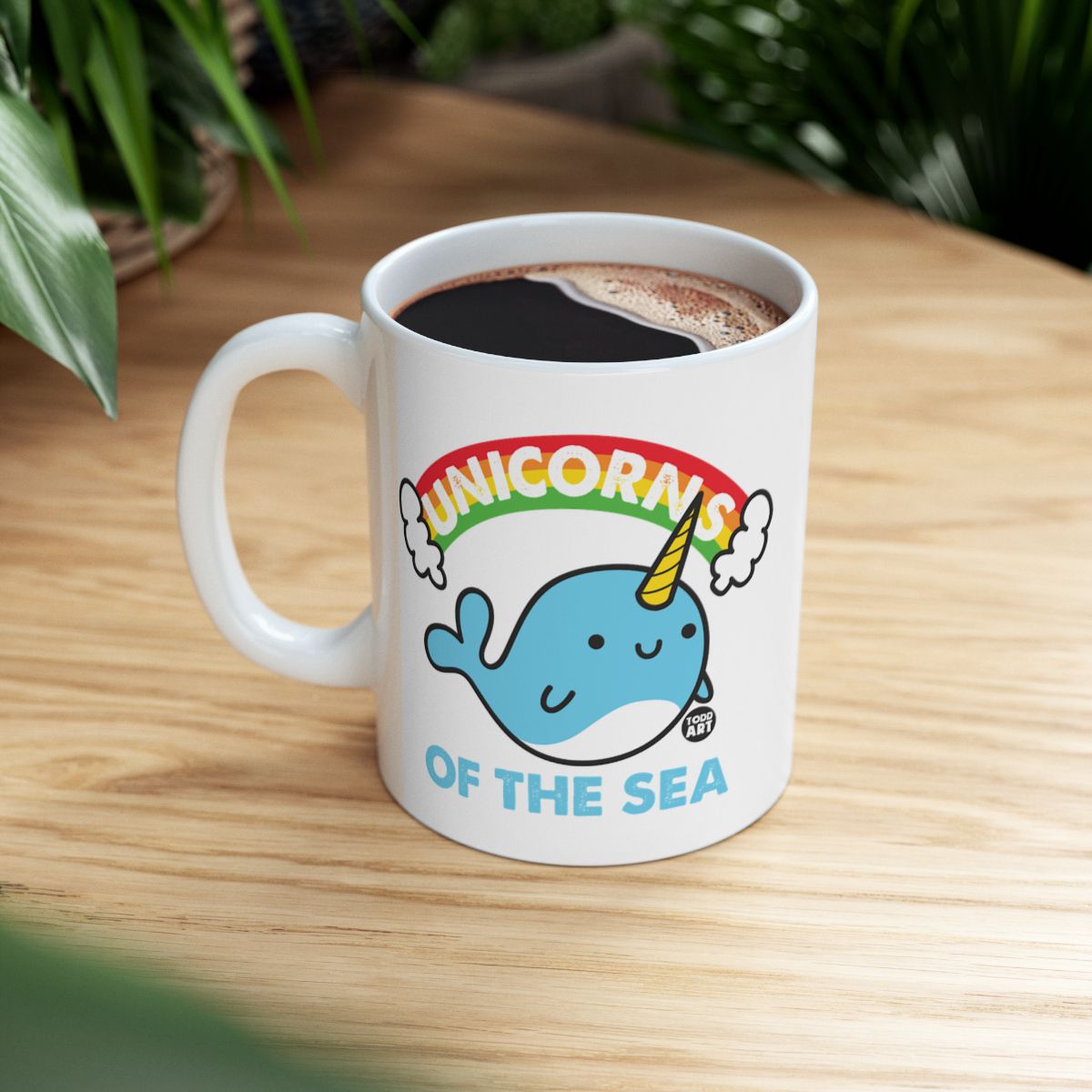 Unicorns of the Sea Cute Narwhal Mug
