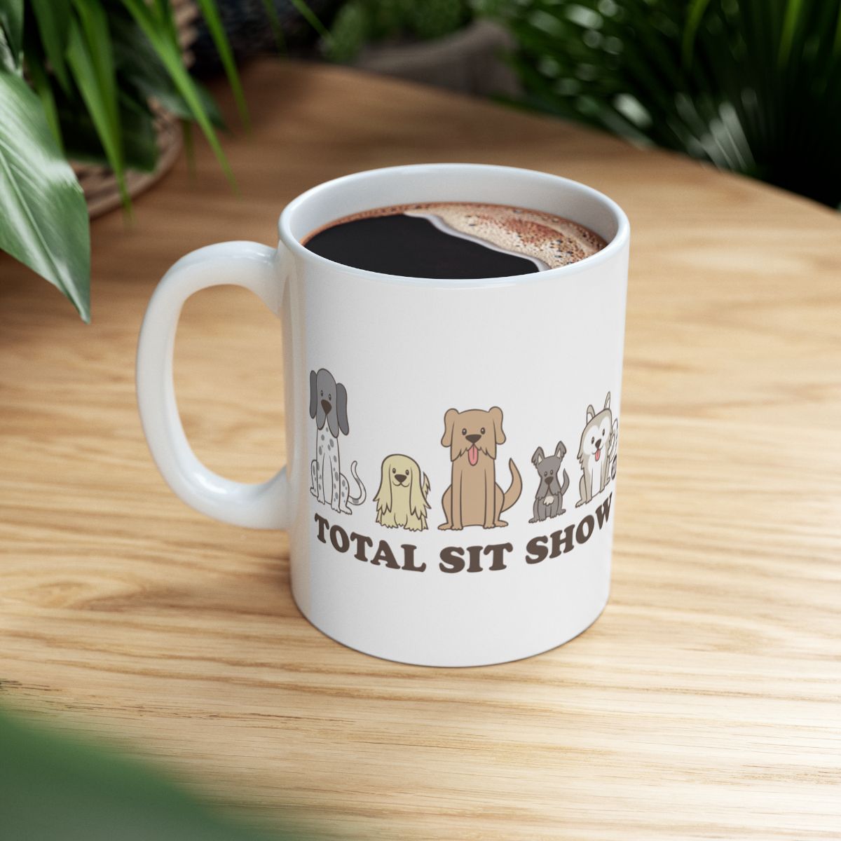 Total Sit Show Dog Mug with Cute Illustrations