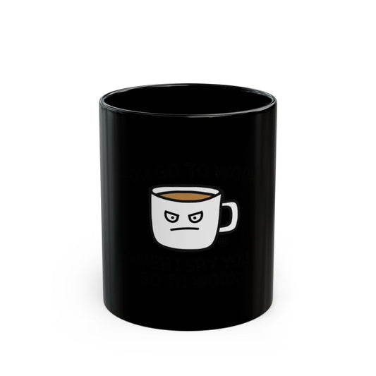 Funny Coffee Mug with Angry Face Design