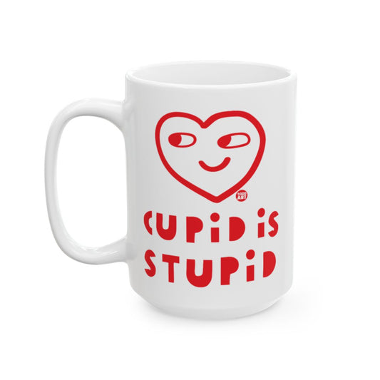 Cupid Is Stupid Heart Face Mug Product