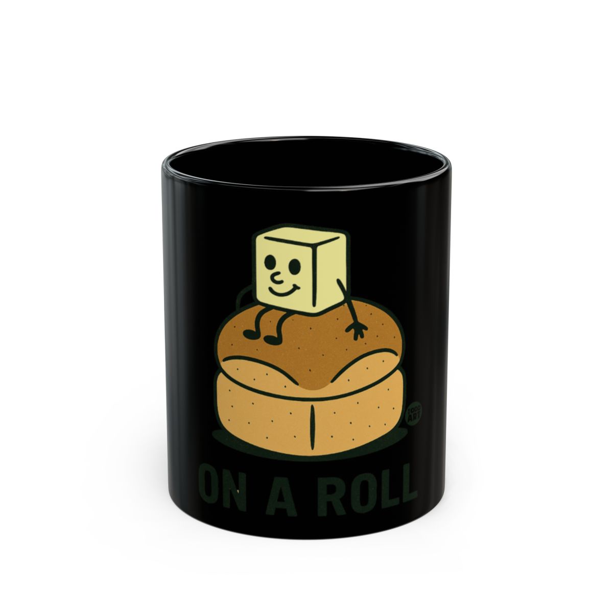 Cute Butter Character On a Roll Graphic Mug
