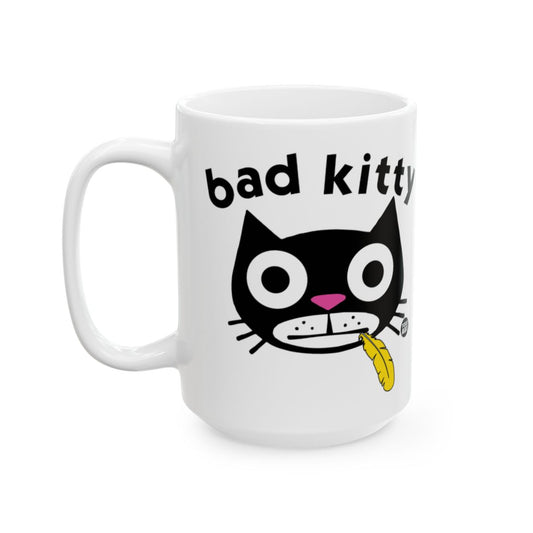 Cute Bad Kitty Cartoon Design Coffee Mug