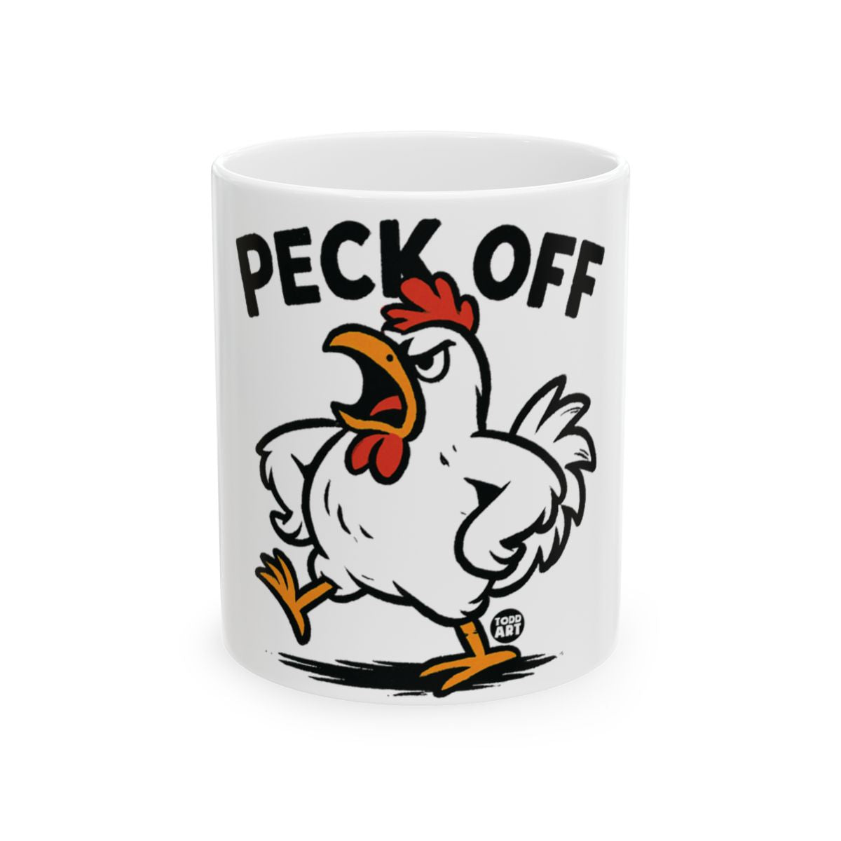 Peck Off Chicken Design Funny Coffee Mug