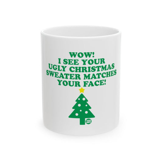 Funny Christmas Mug with Hilarious Sweater Insult