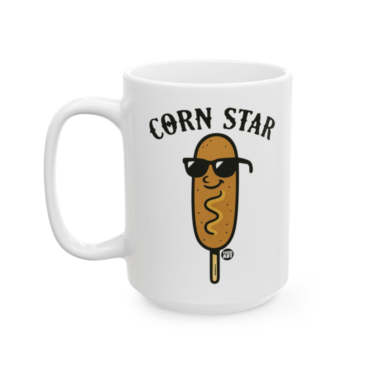 Corn Star Funny Sunglasses Corn Dog Mug