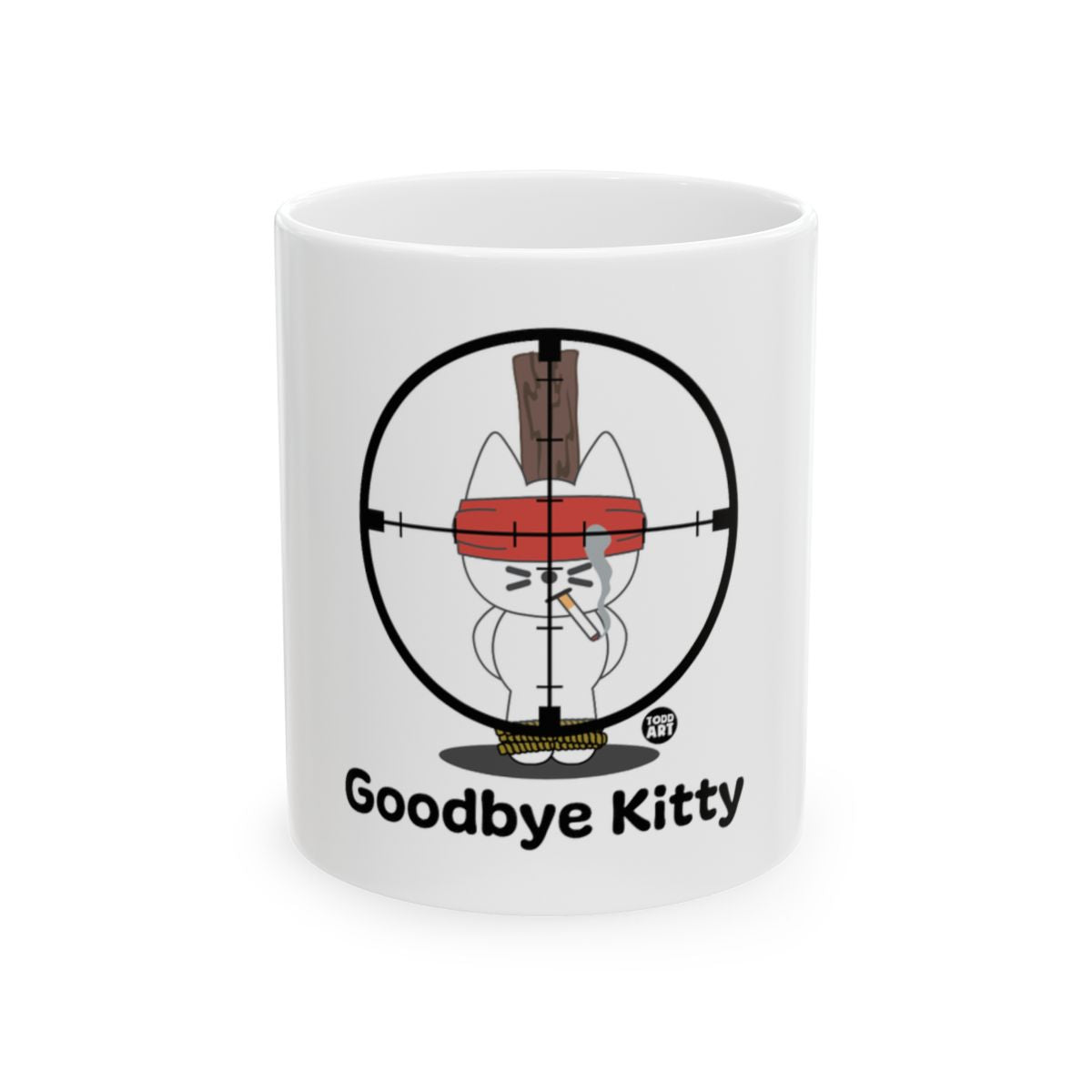 Funny Cat Goodbye Kitty Mug for Coffee Lovers