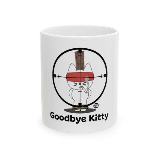 Funny Cat Goodbye Kitty Mug for Coffee Lovers