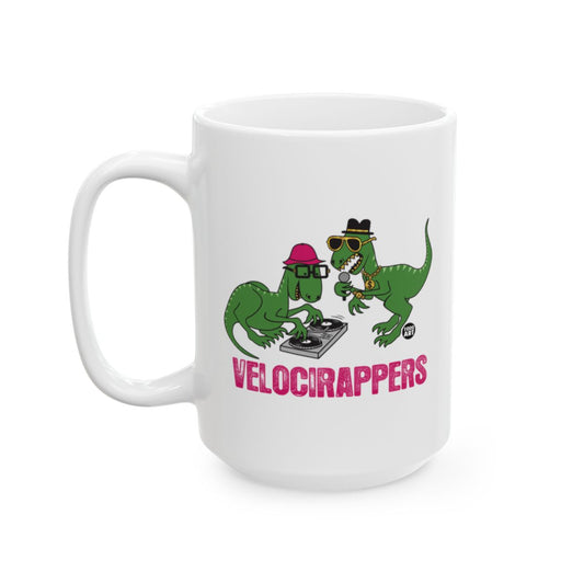 Velocirappers Dinosaur Mug with Funny Design
