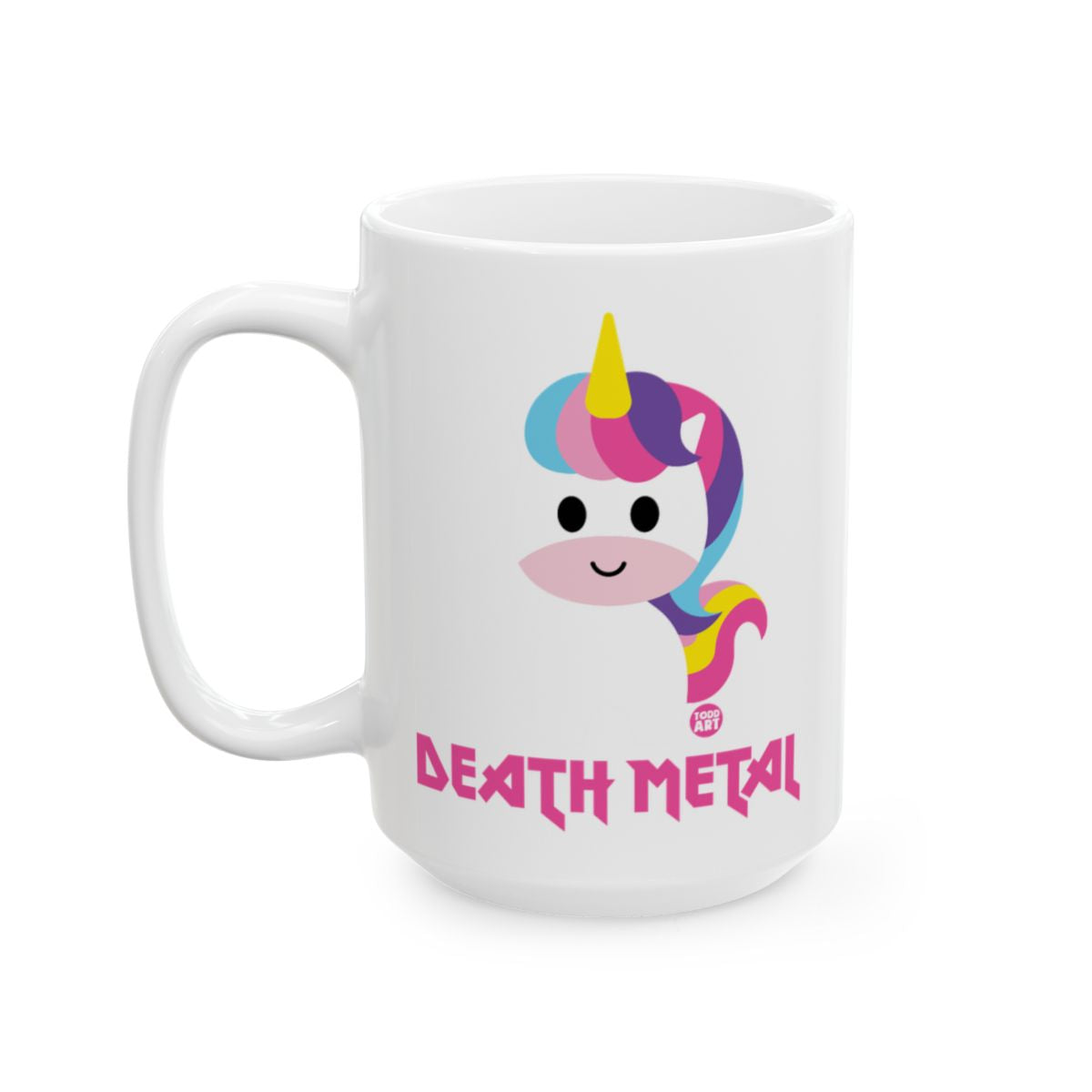 Cute Unicorn Death Metal Design Coffee Mug