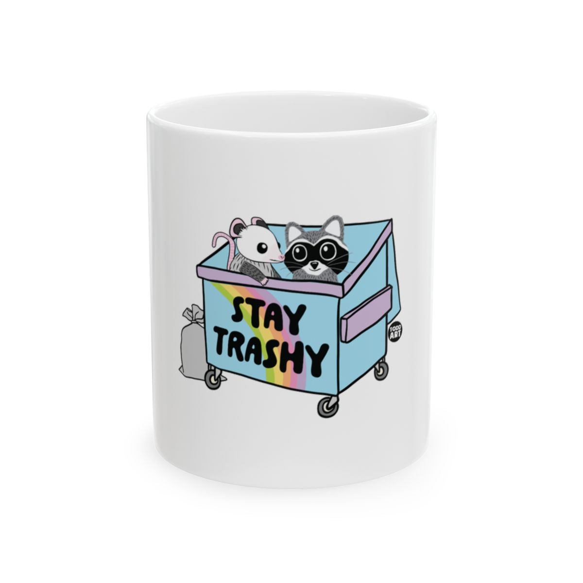 Stay Trashy Cartoon Animal Mug