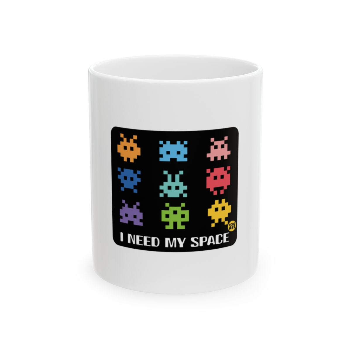 Colorful Alien Invaders I Need My Space Coffee Mug