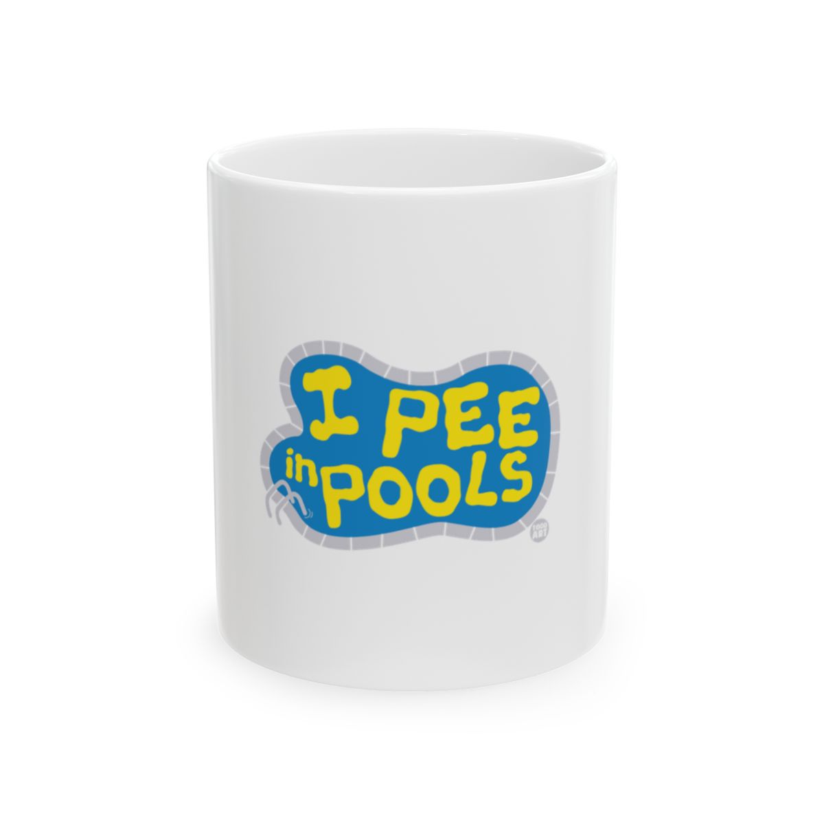 Funny Humorous I Pee In Pools Graphic White Mug