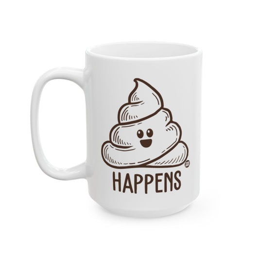 Cute Smile Poop Emoji Mug Happens Fun Coffee Cup