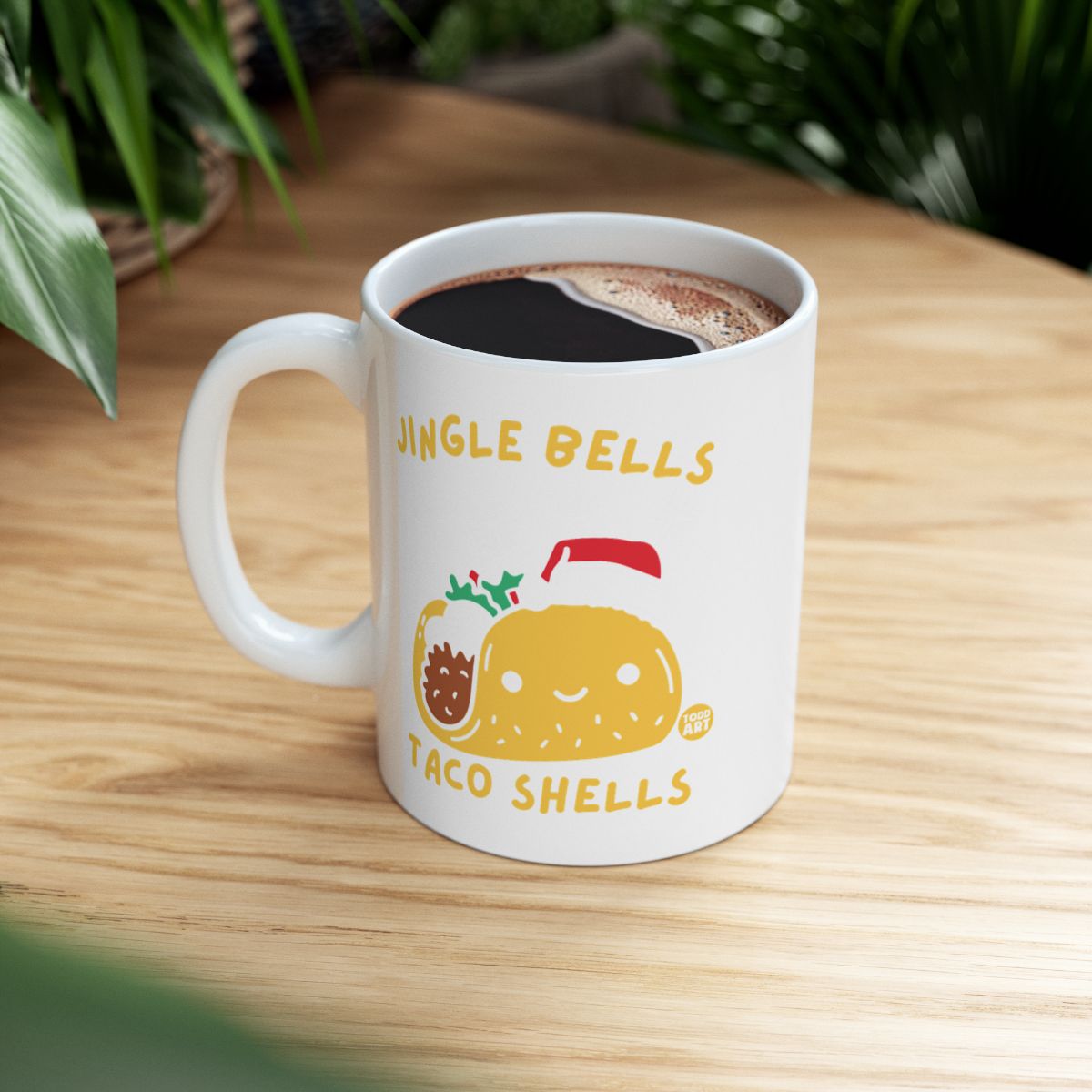 Jingle Bells Taco Shells Christmas Ceramic Mug
