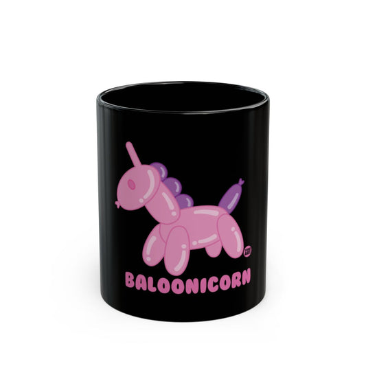 Adorable Balloonicorn Graphic Black Mug Product