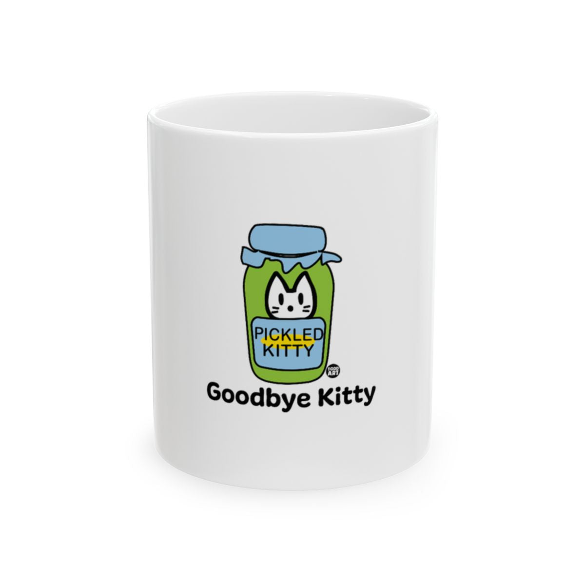 Goodbye Kitty Pickled Kitty Design Mug