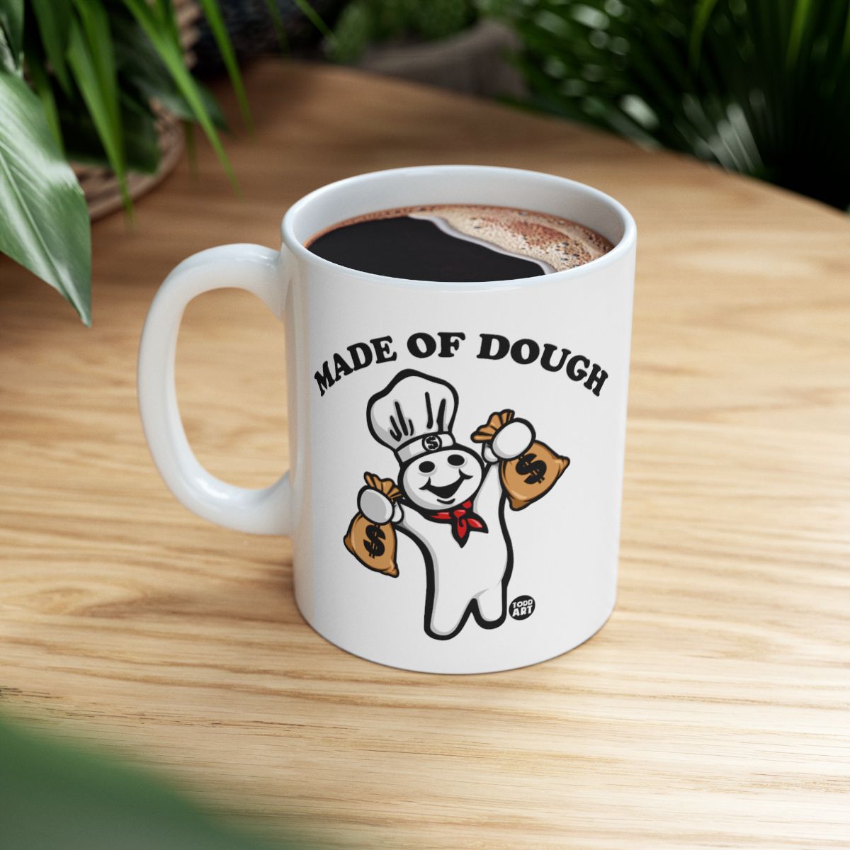 MADE OF DOUGH Coffee Mug with Chef Character Design