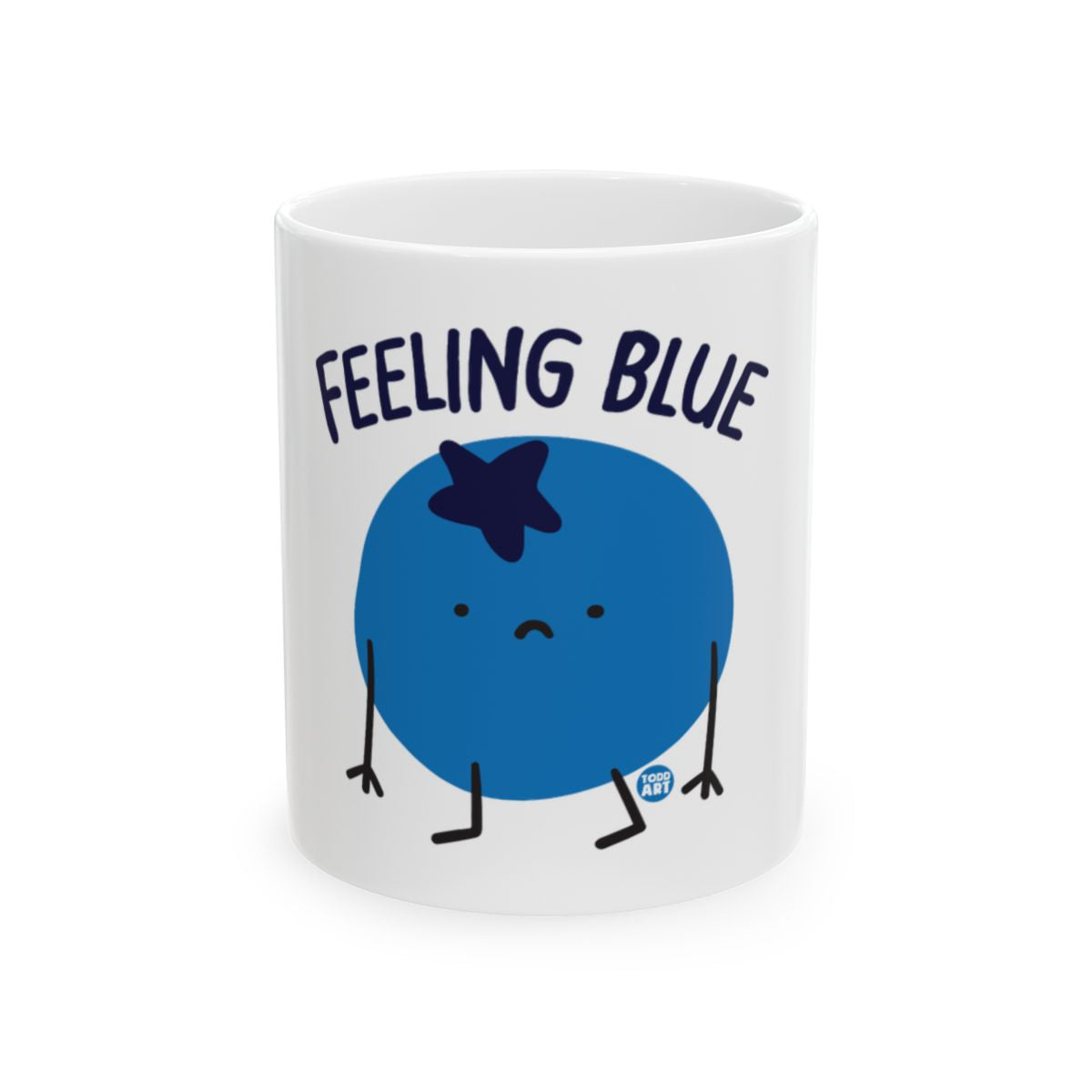 Feeling Blue Cute Fruit Character Mug