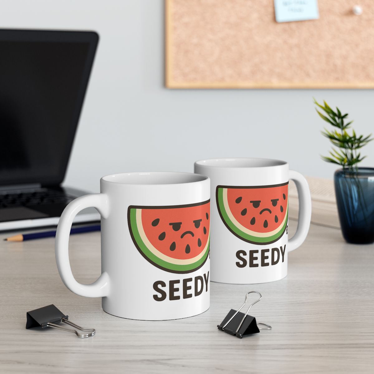 Funny Watermelon Seedy Design Coffee Mug for Your Office