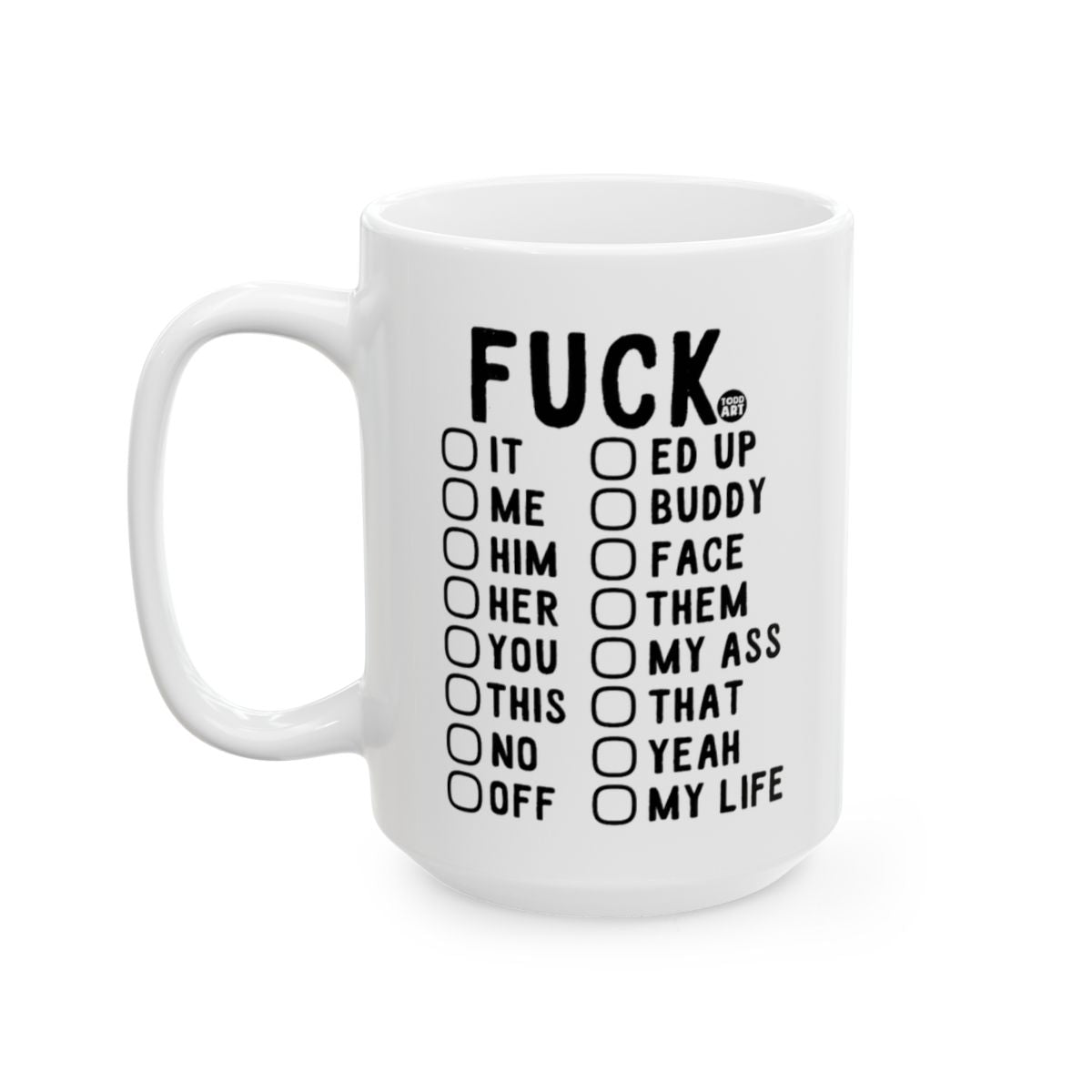 Humorous Checklist Mug for Coffee Tea Lovers