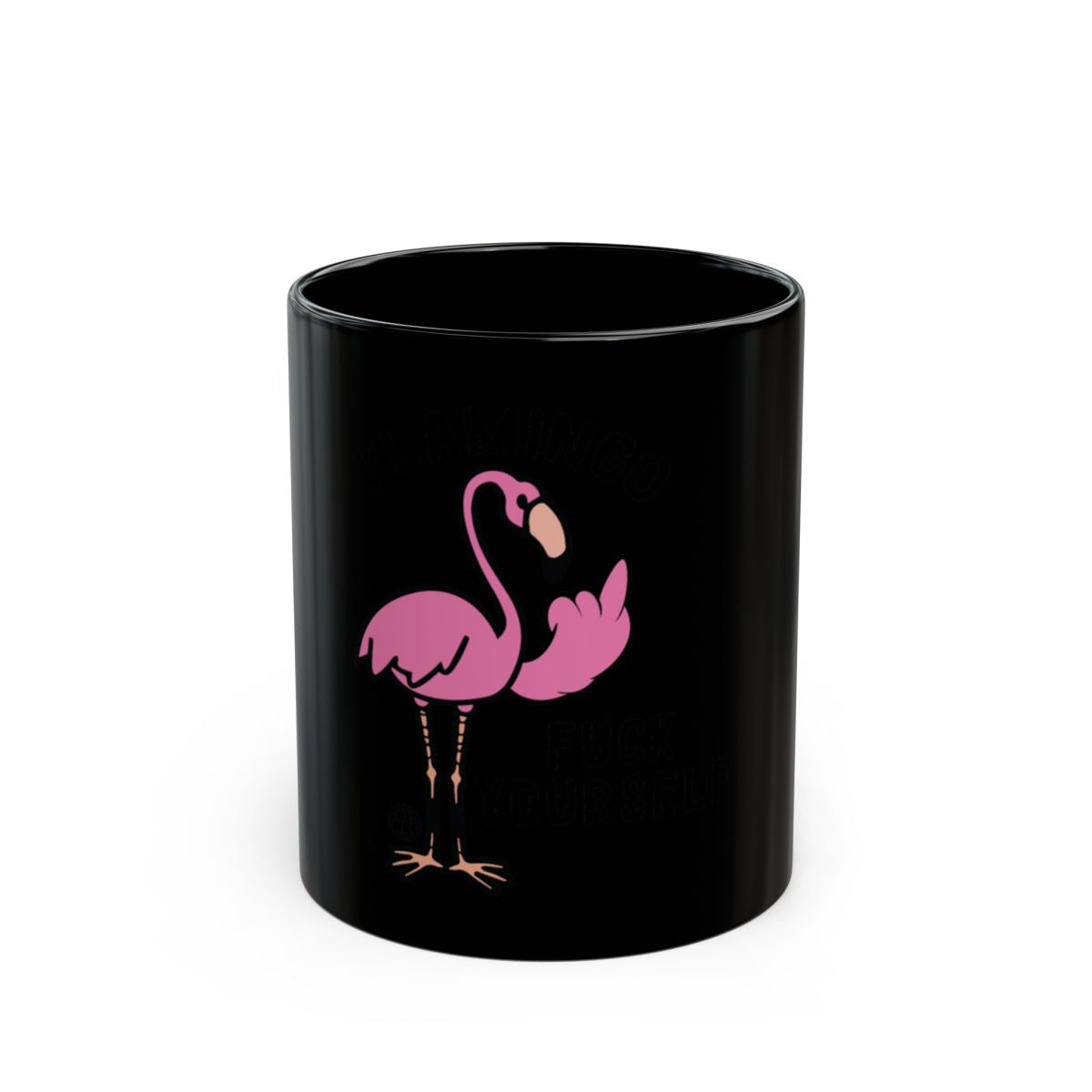 Flamingo Middle Finger Novelty Mug