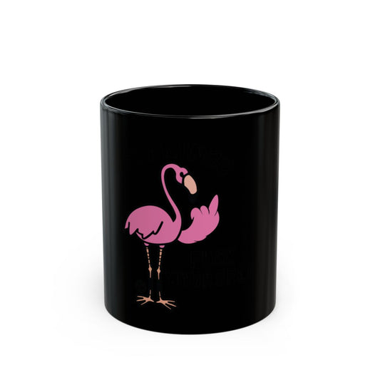 Flamingo Middle Finger Novelty Mug