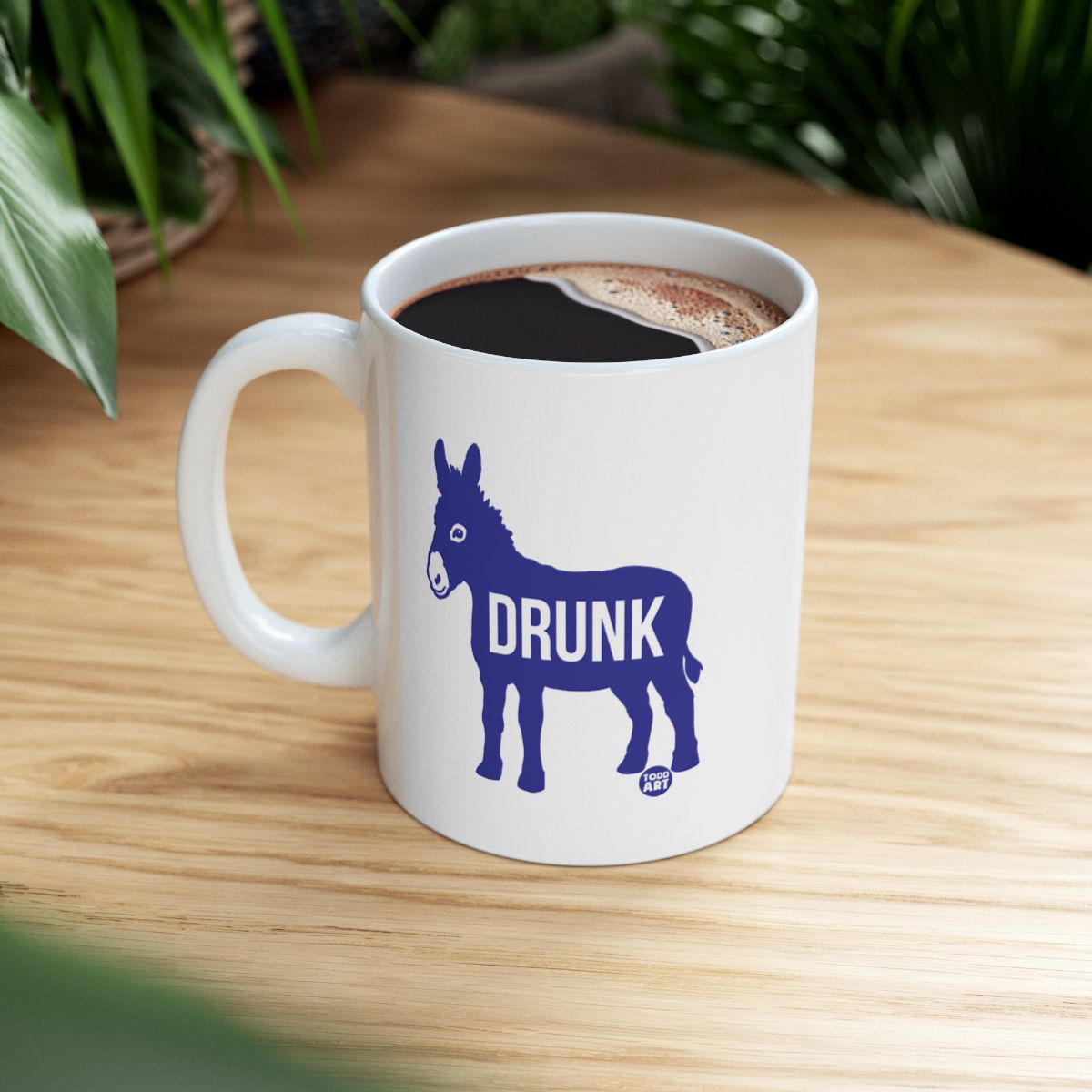 Unique Coffee Mug with Hilarious Donkey Print