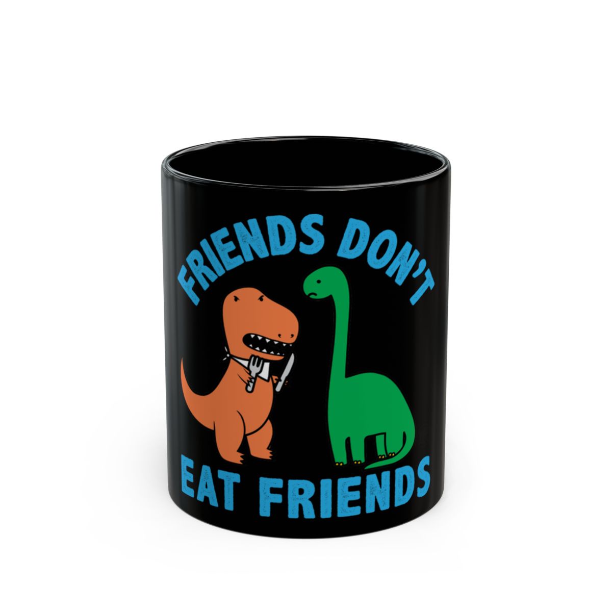 Friends Don't Eat Friends Dinosaur Mug product