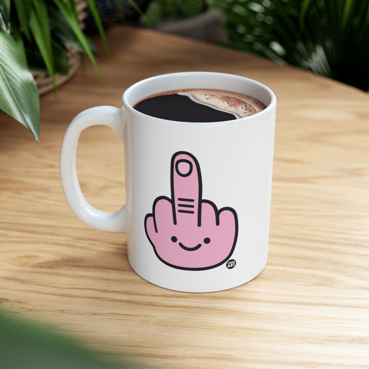 Cute F You Hand Gesture Coffee Mug for Fun Sipping