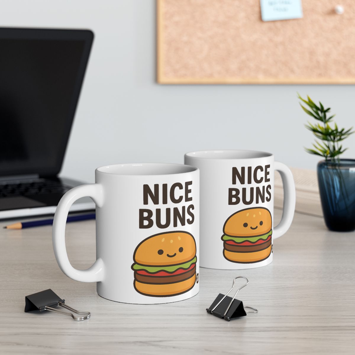 Cute Burger Themed Nice Buns Mugs for Your Coffee