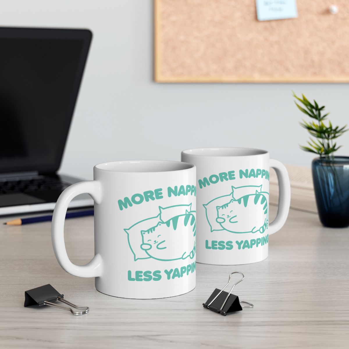 More Napping Less Yapping Cat Mug for Relaxing Moments