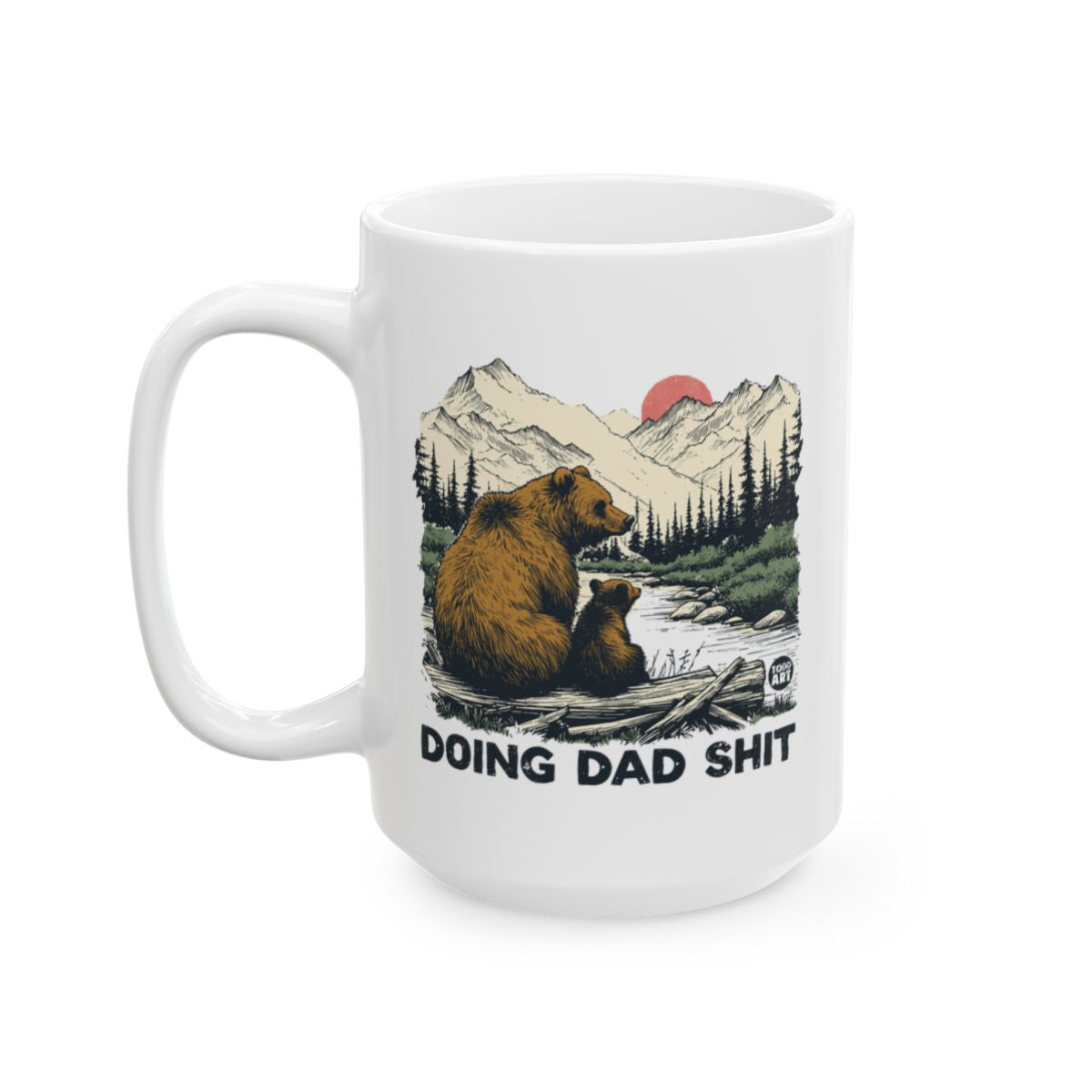 Doing Dad Shit Bear and Cub Mug