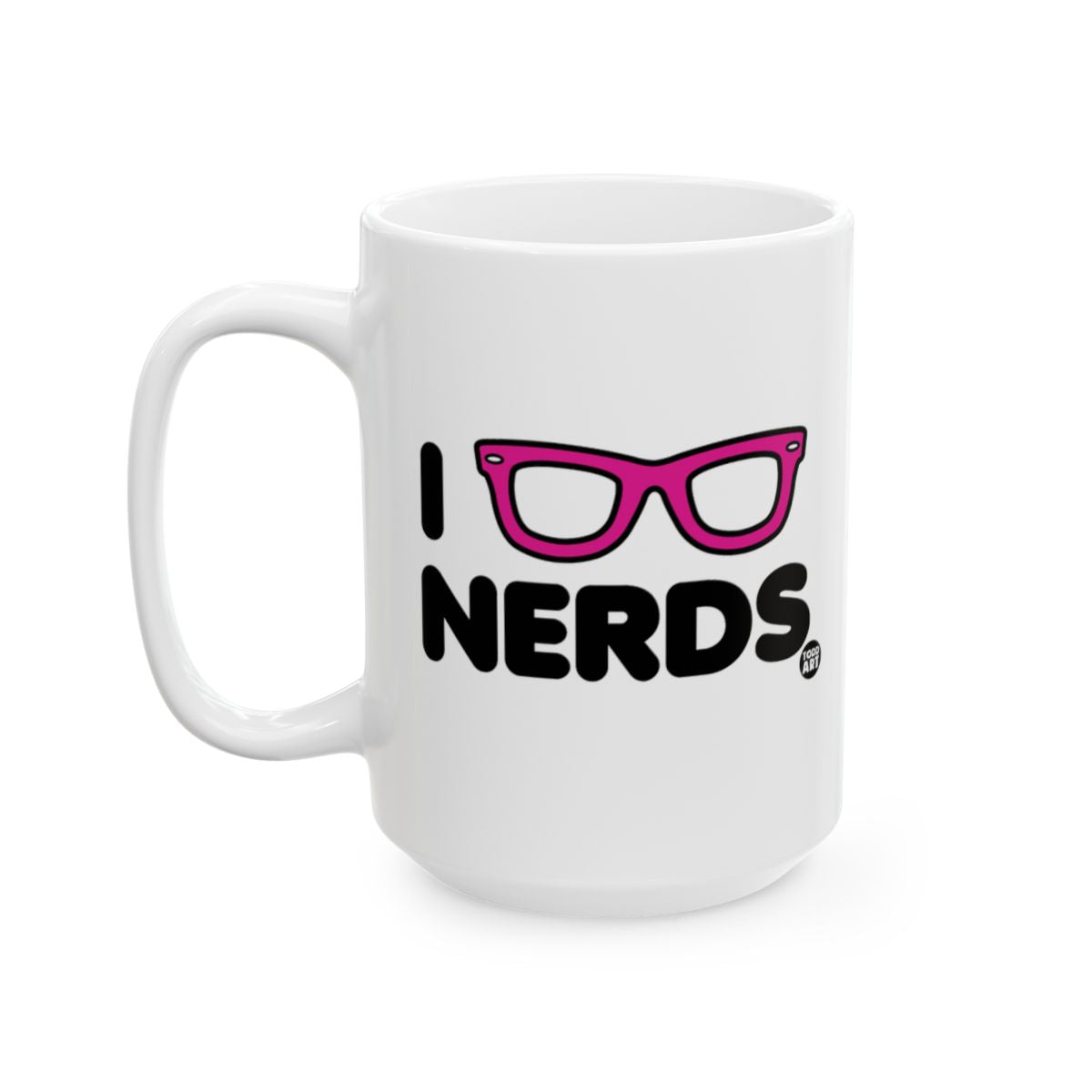 I Love Nerds Pink Glasses Coffee Mug