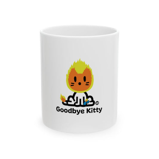 Goodbye Kitty Fire Cartoon Character Mug