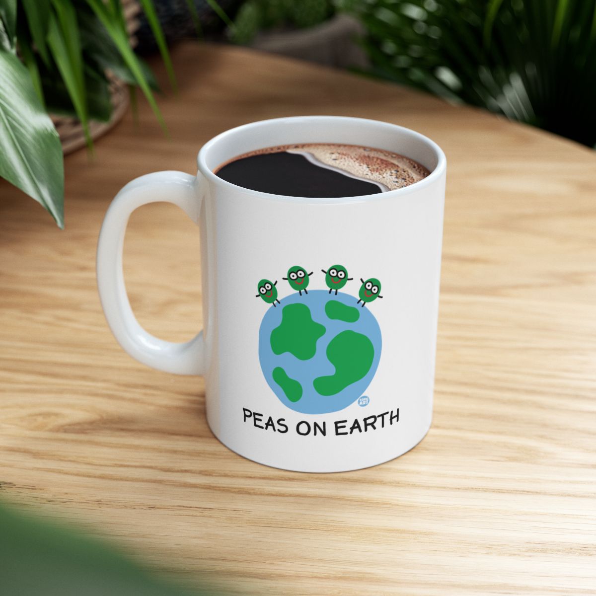 Peas on Earth Funny Coffee Mug for Eco Friendly Gift