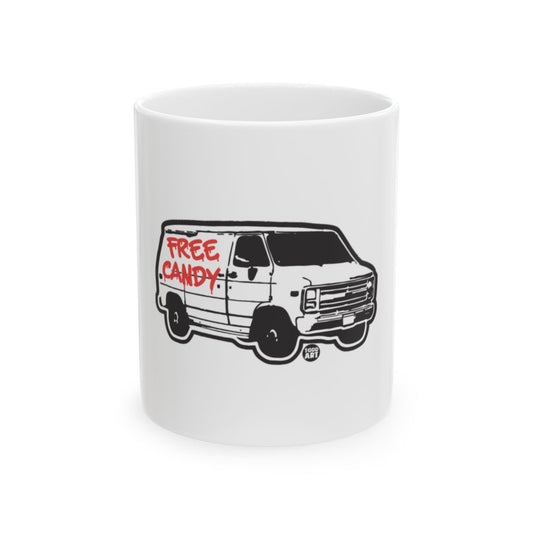 Vintage Free Candy Van Illustration Mug