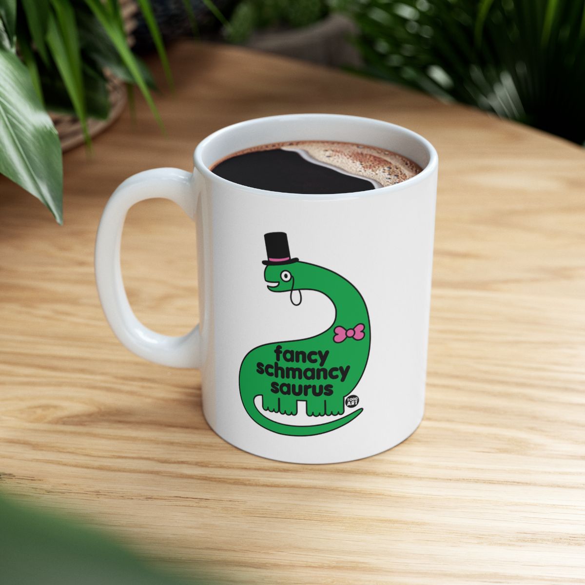 Fancy Schmancy Saurus Coffee Mug for Dinosaur Enthusiasts