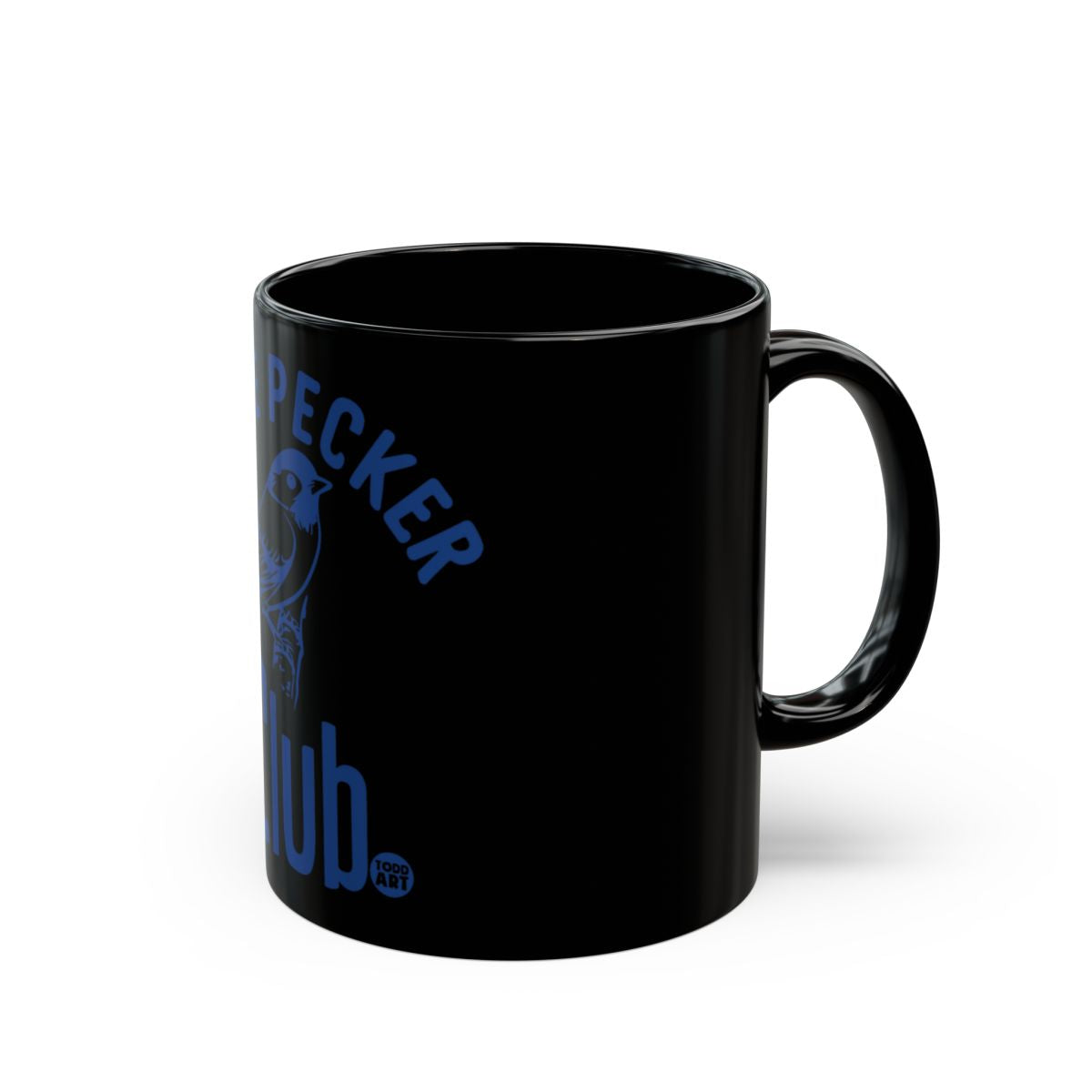 Woodpecker Club Black Coffee Mug