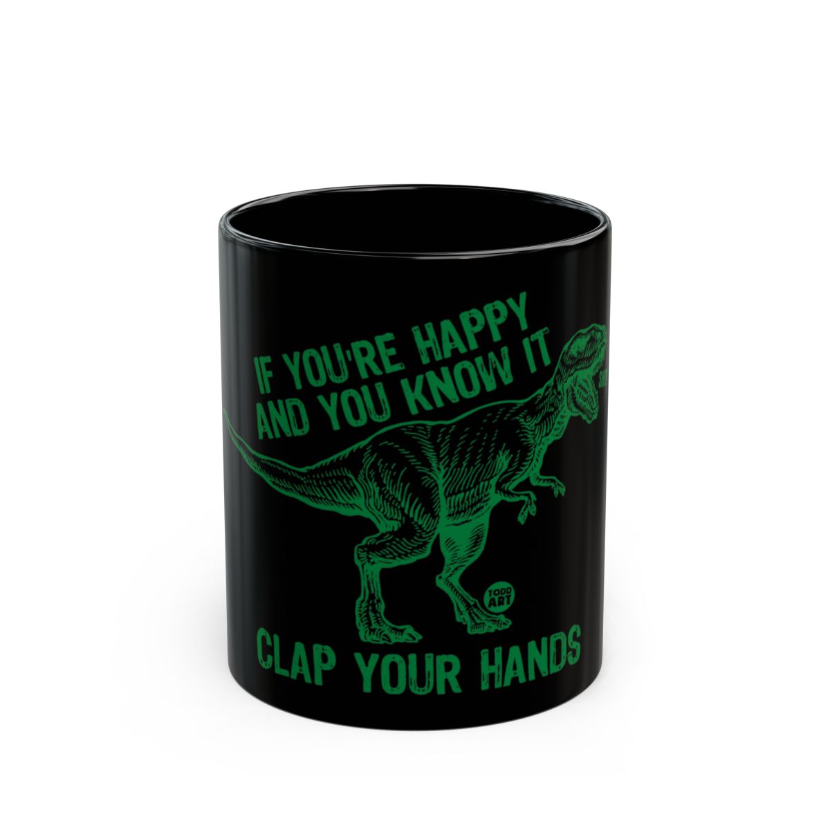 Clap Your Hands Dinosaur Print Mug Ideal for Gifts