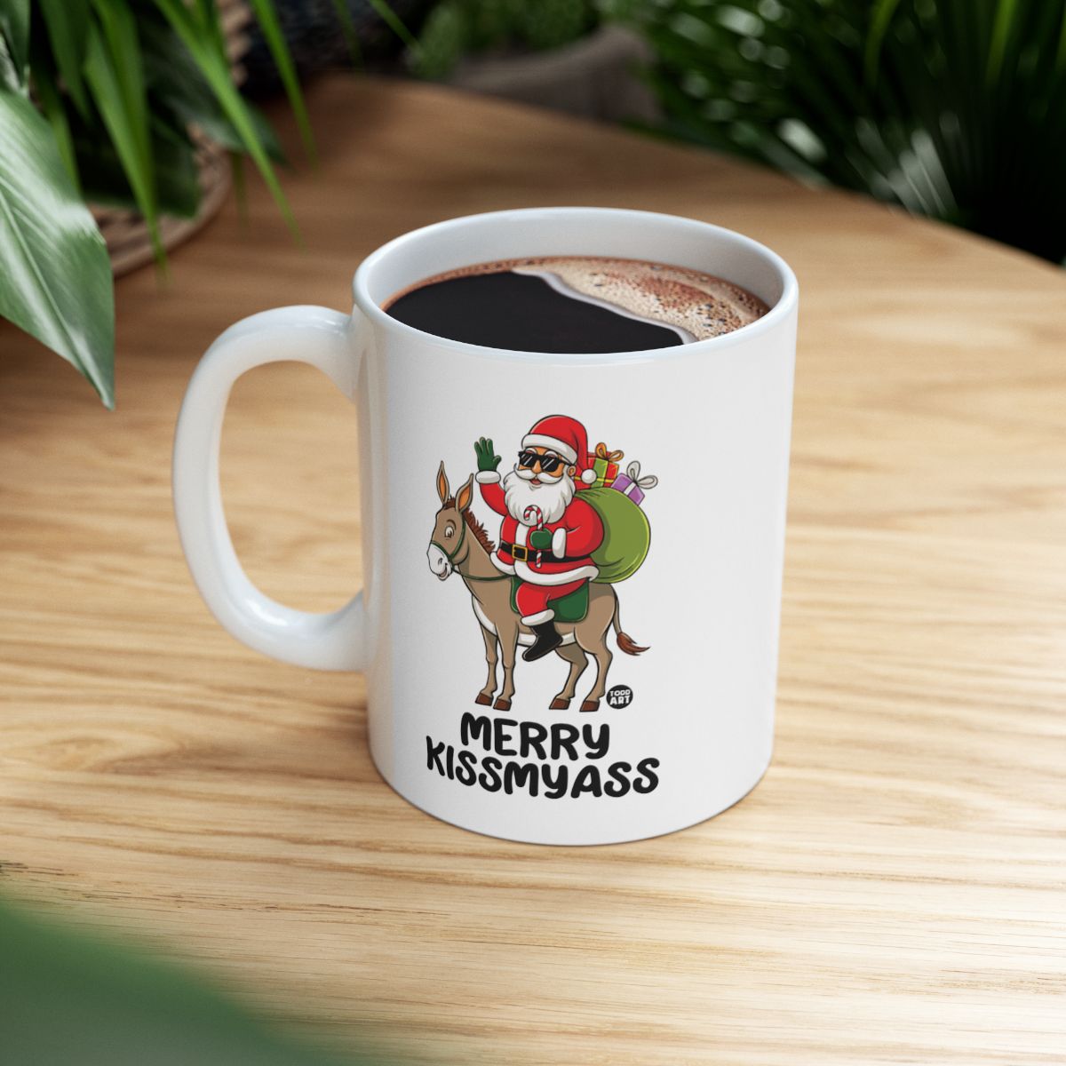 Funny Santa Merry Kissmyass Christmas Mug Gift